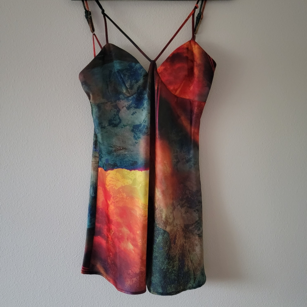 UO galaxy cut out dress